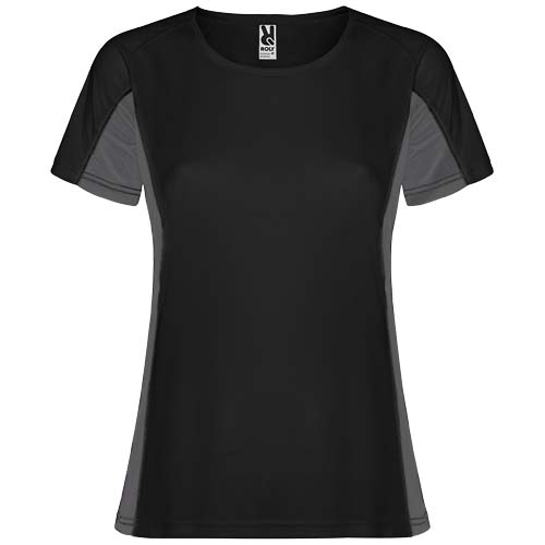 T-shirt Femme personnalisé pour le sport Shanghai ROLY Noir et Plomb foncé